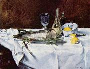 Edouard Manet Stilleben mit Lachs France oil painting artist